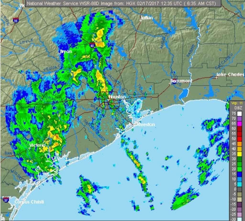 regn kort Houston