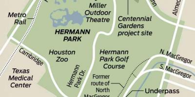 Kort over Hermann park